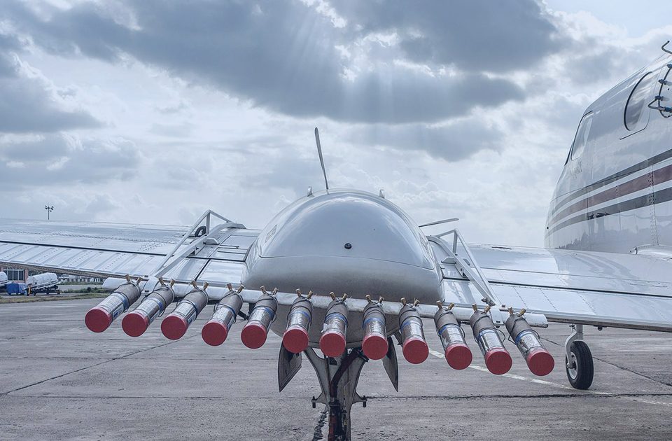 Cloud Seeding Plane Before Takeoff