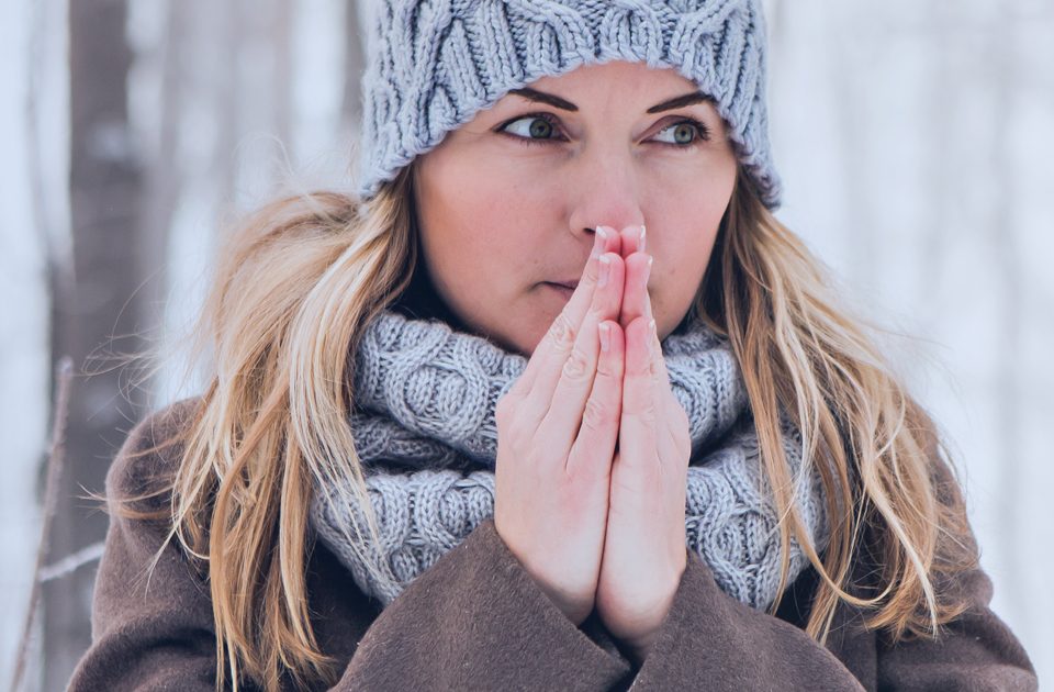 Woman Feeling Cold in Winter